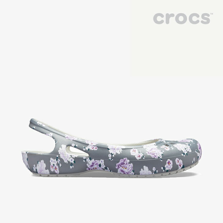 ・クロックス《レディース》カディ プリンテッド スリングバック フラット/フローラル パールホワイト/ CROCS/W Kadee Printed Slingback/Floral Pearl White #