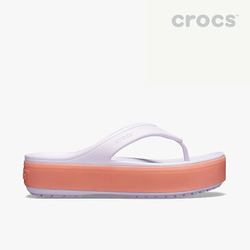 ・クロックス《ユニセックス》クロックバンド プラットフォーム フリップ/ラベンダーxメロン/ CROCS/Crocband Platform Flip - Sandal/LavenderxMelon #