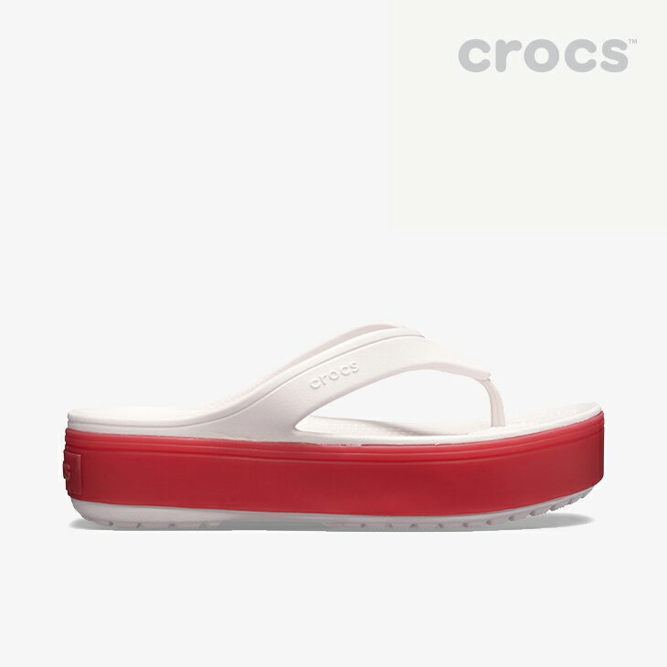 ・クロックス《ユニセックス》クロックバンド プラットフォーム フリップ/バレリー ピンクxペッパー/ CROCS/Crocband Platform Flip - Sandal/Barely PinkxPepper #