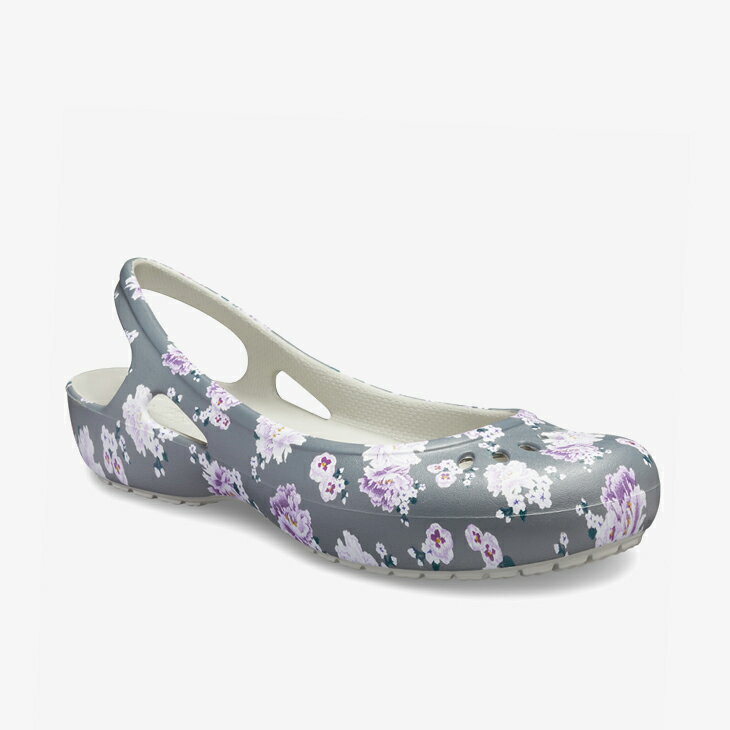 ・クロックス《レディース》カディ プリンテッド スリングバック フラット/フローラル パールホワイト/ CROCS/W Kadee Printed Slingback/Floral Pearl White #