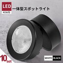 10個セット スポットライト 壁掛け照明 1灯シーリングライト 天井ランプ LED一体型 電球内蔵 ブラケットライト 高輝度 白 黒 LED 一体式 おしゃれ ...