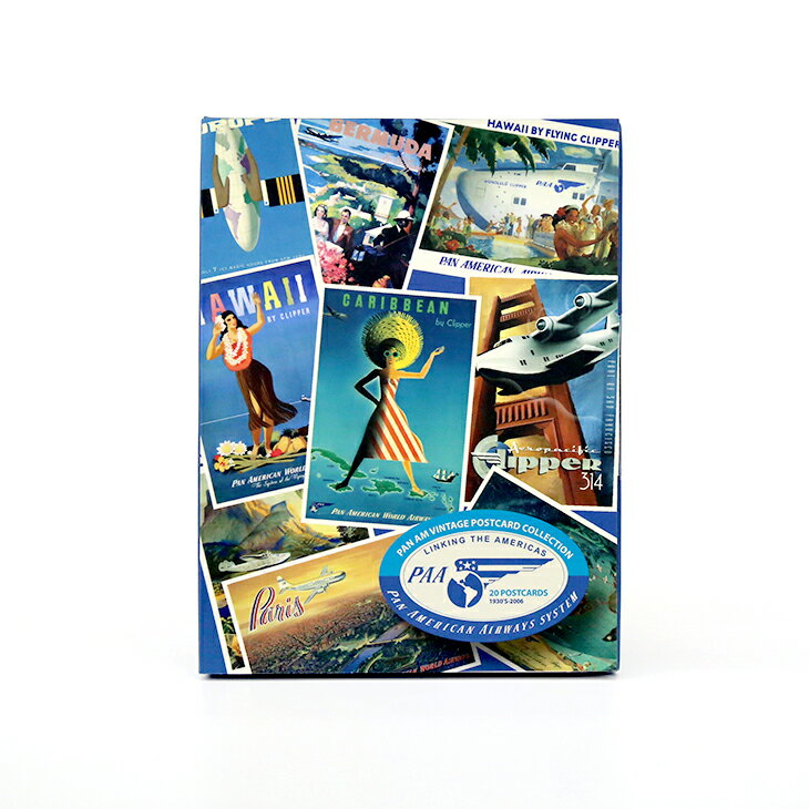 Post Card Box Setポストカード ボックスセット 絵葉書 手紙 ハガキ PAN AMERICAN AIRWAYS パン アメリカン航空 オールドアメリカン 60'S アメリカン雑貨 レトロ雑貨(CH-PAN-403PAS07)