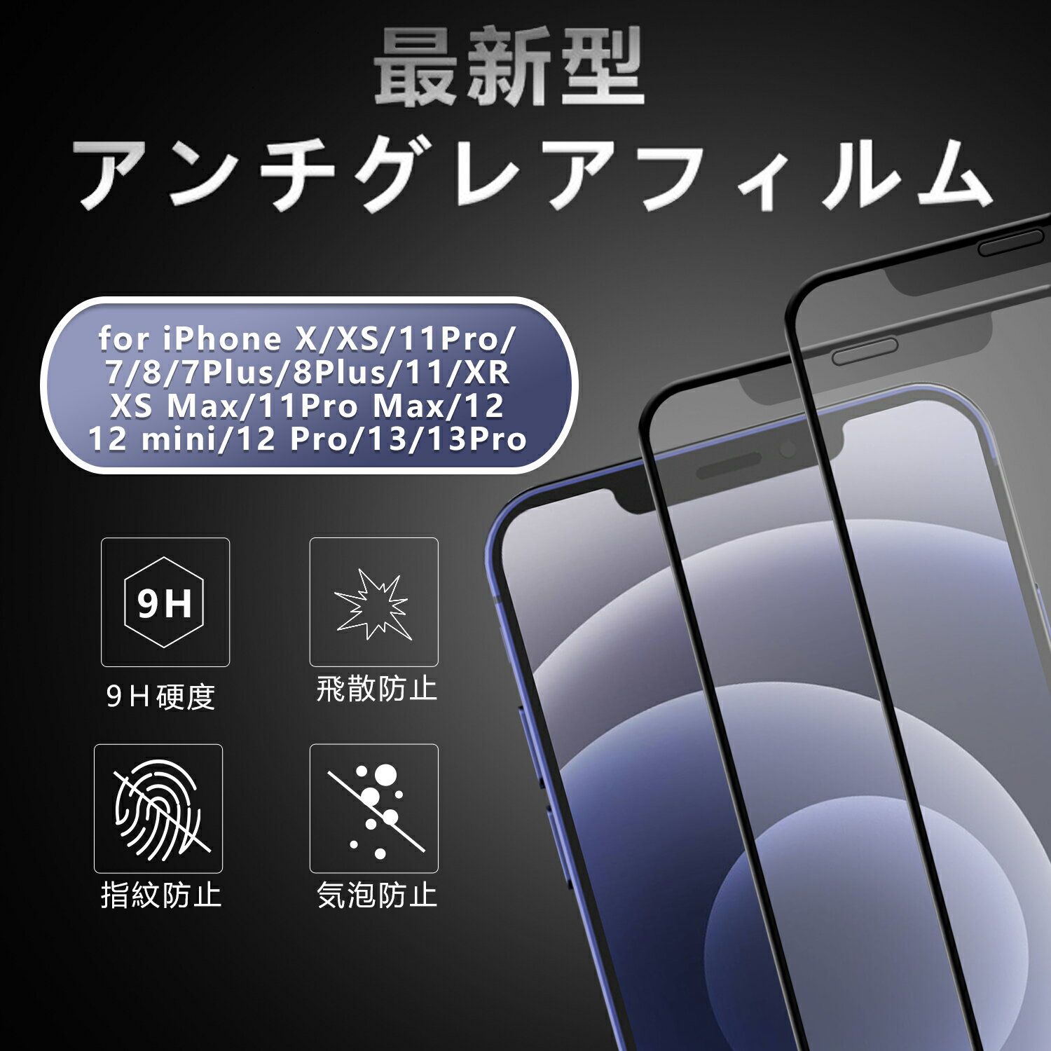 【2枚入り】【アンチグレア】iPhone 