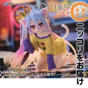 피규어 화이트 [노게임 · 노 라이프] Desktop Cute 피겨 화이트 ~ 고양이 귀 T 셔츠 ver. ~ [10 일 이내 발송]