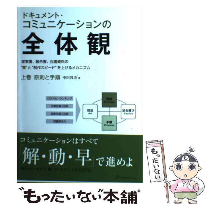 【中古】 ドキュメント・コミュニケーションの全体観 提案書、報告書、会議資料の 質 と 制作スピード 上巻 / 中川邦夫, コンテンツ / [単行本]【メール便送料無料】【最短翌日配達対応】