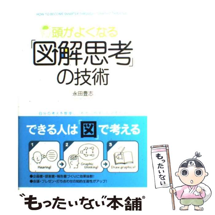 楽天もったいない本舗　楽天市場店【中古】 頭がよくなる「図解思考」の技術 自分の考えを整理し、わかりやすく伝える方法 / 永田 豊志 / 中経出版 [単行本（ソフトカバー）]【メール便送料無料】【あす楽対応】