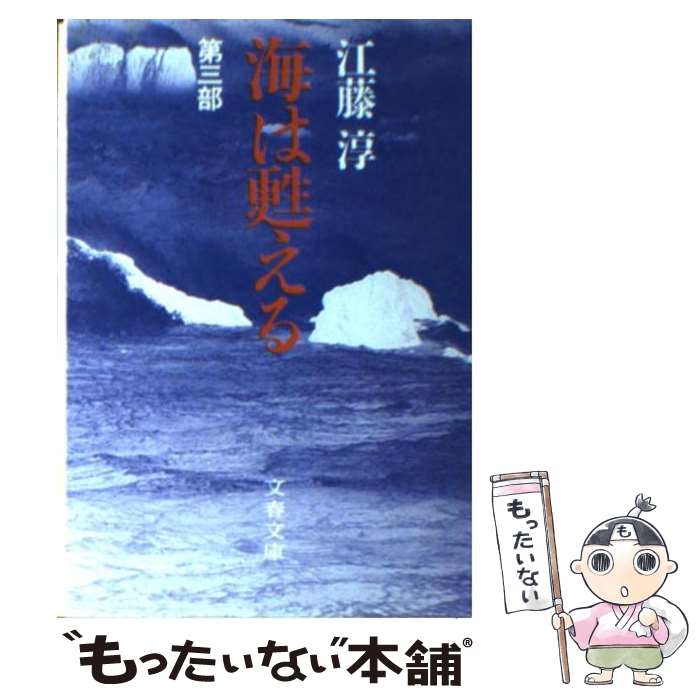 著者：江藤 淳出版社：文藝春秋サイズ：文庫ISBN-10：4167366045ISBN-13：9784167366049■こちらの商品もオススメです ● 海は甦える 第1部 / 江藤 淳 / 文藝春秋 [文庫] ● 妻と私 / 江藤 淳 / 文藝春秋 [単行本] ● 海将伝 小説島村速雄 / 中村 彰彦 / 文藝春秋 [文庫] ● 海は甦える 第4部 / 江藤 淳 / 文藝春秋 [文庫] ● 海は甦える 第2部 / 江藤 淳 / 文藝春秋 [文庫] ● 千の命 / 小学館 [文庫] ● 会津の義 幕末の藩主松平容保 / 集英社 [文庫] ● 警察官僚　0．2％未満のキャリアの生態 / 古野 まほろ / 祥伝社 [新書] ● 子どもたちに…いにしへのいろはことば 島津日新公いろは歌 / 川畑 耕二 / ペンギン社 [ペーパーバック] ● 算数頭をつくるひみつ / 富士山 みえる / 学研プラス [単行本] ● 海は甦える 第5部 / 江藤 淳 / 文藝春秋 [文庫] ■通常24時間以内に出荷可能です。※繁忙期やセール等、ご注文数が多い日につきましては　発送まで48時間かかる場合があります。あらかじめご了承ください。 ■メール便は、1冊から送料無料です。※宅配便の場合、2,500円以上送料無料です。※あす楽ご希望の方は、宅配便をご選択下さい。※「代引き」ご希望の方は宅配便をご選択下さい。※配送番号付きのゆうパケットをご希望の場合は、追跡可能メール便（送料210円）をご選択ください。■ただいま、オリジナルカレンダーをプレゼントしております。■お急ぎの方は「もったいない本舗　お急ぎ便店」をご利用ください。最短翌日配送、手数料298円から■まとめ買いの方は「もったいない本舗　おまとめ店」がお買い得です。■中古品ではございますが、良好なコンディションです。決済は、クレジットカード、代引き等、各種決済方法がご利用可能です。■万が一品質に不備が有った場合は、返金対応。■クリーニング済み。■商品画像に「帯」が付いているものがありますが、中古品のため、実際の商品には付いていない場合がございます。■商品状態の表記につきまして・非常に良い：　　使用されてはいますが、　　非常にきれいな状態です。　　書き込みや線引きはありません。・良い：　　比較的綺麗な状態の商品です。　　ページやカバーに欠品はありません。　　文章を読むのに支障はありません。・可：　　文章が問題なく読める状態の商品です。　　マーカーやペンで書込があることがあります。　　商品の痛みがある場合があります。