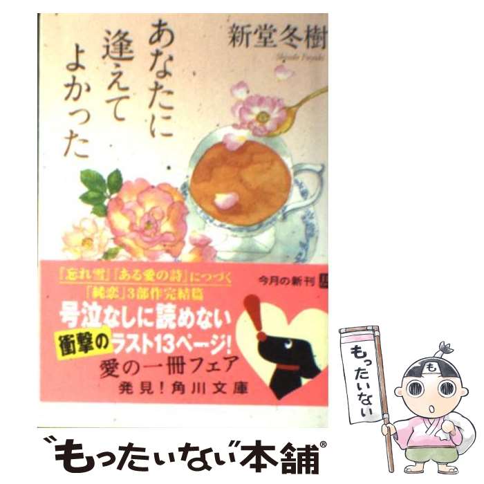 【中古】 あなたに逢えてよかった / 新堂 冬樹 / KADOKAWA 文庫 【メール便送料無料】【あす楽対応】