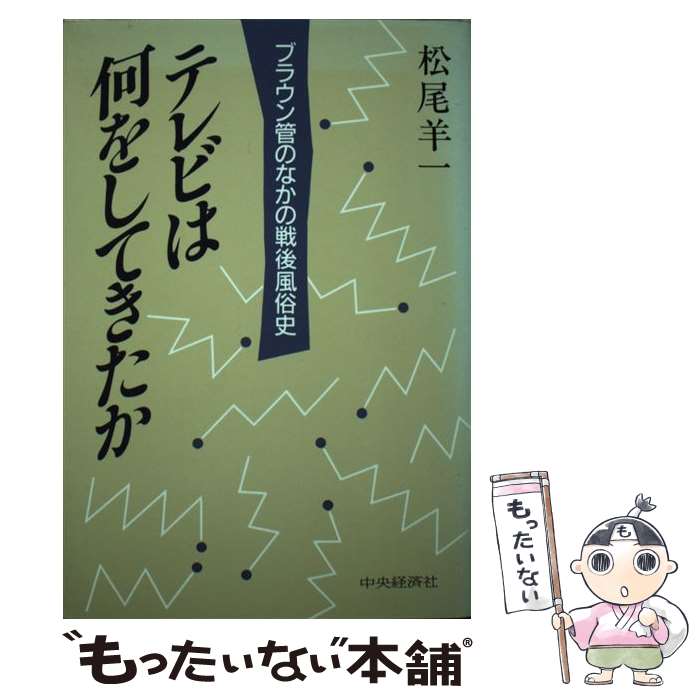 【中古】 テレビは何をしてきたか / 松尾 羊一 / 中央経済グループパブリッシング [単行本]【メール便送料無料】【最短翌日配達対応】