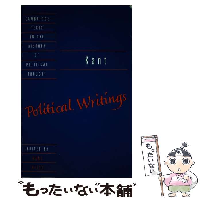 【中古】 Kant Political Writings / Immanuel Kant / Cambridge University Press [ペーパーバ...