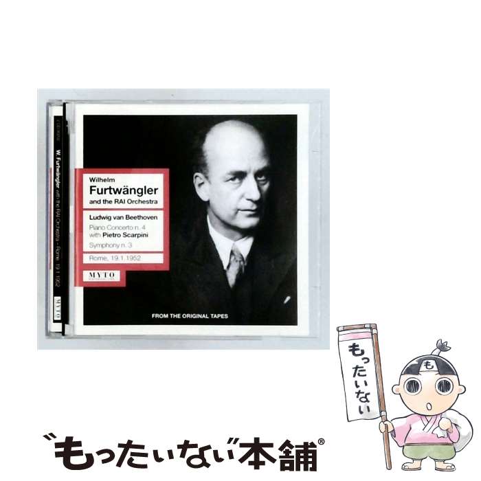【中古】 ベートーヴェン：交響曲第3番『英雄』、ピアノ協奏曲第4番　フルトヴェングラー　RAIローマ交響楽団　スカルピーニ　輸入 / / [CD]【メール便送料無料】【最短翌日配達対応】 comicset-14470334 もったいない本舗 楽天市場店 パッケージ画像