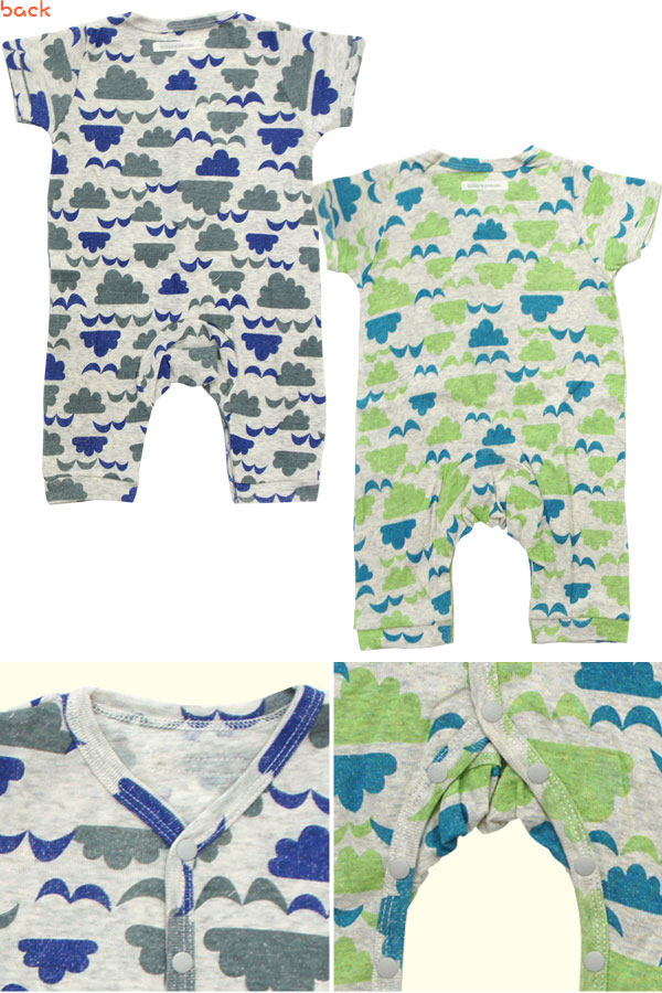 OCEAN&GROUND オーシャンアンドグラウンド 半袖ロンパスCLOUD CLOUD オーシャン＆グラウンド ベビー服 男の子 70cm