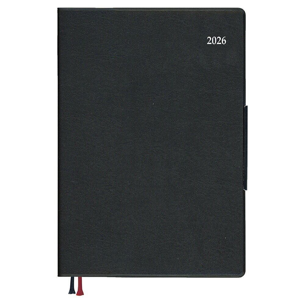 2026 アポイント デスク B6 1W+横罫 ブラック　E8447 ダイゴー