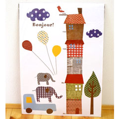 【半額セール】ウォールステッカー エレファント L キッズ・子供部屋用インテリアシール