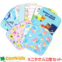 ミニタオル2枚セット ハンカチ 子供用 キッズ タオルハンカチ 通園