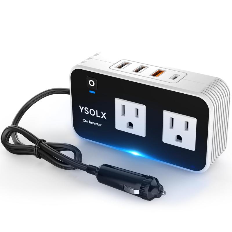 インバーター 12v 100v,YSOLX 200W シガーソケット コンセントUSB急速充電