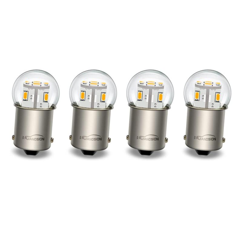 乐天商城 - Ruiandsion 4 個 1156 LED 電球 6V/12V/24V/48V ホワイト/ウォームホワイト BA15S P21W 7506 LED 電球 3014 12SMD LED チップセット 交換用 バックアップ リバース ウインカー テールラ