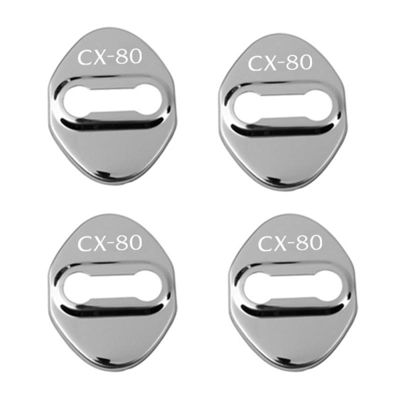 FOR新型CX-80 KL系(2024年9月～）車のドアロック保護カバーケース防錆ステッカー装飾4pcs CX80アクセサリー 