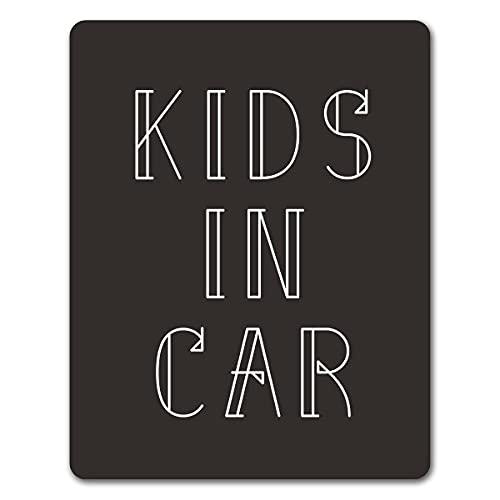 乐天商城 - モノクロ 黒 文字デザイン【KIDS IN CAR】車マグネットステッカー キッズインカー