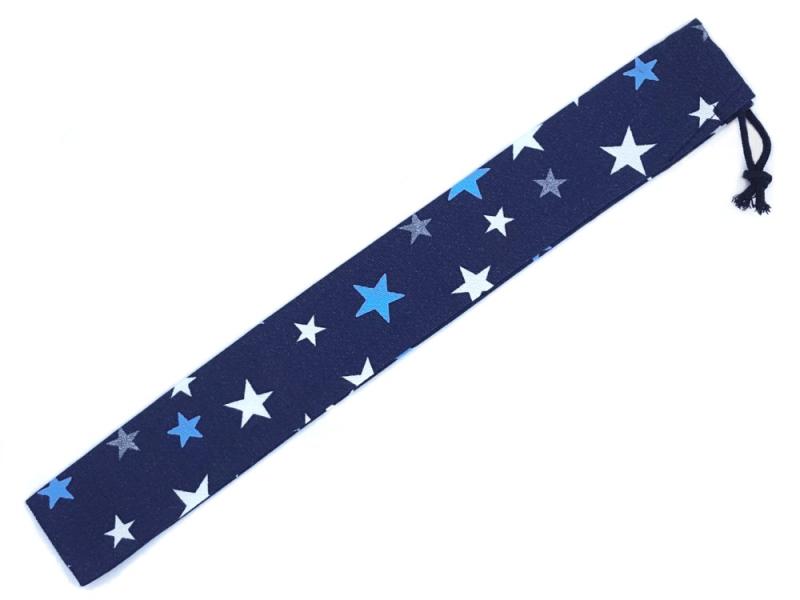 乐天商城 - 手作り工房FUJITA 30cm ものさし袋 【紺×星柄】 ものさし入れ ものさしケース 定規入れ 定規ケース かわいい 可愛い 男の子 女の子 ボーイ ハンドメイド キッズ 子供 入学 通学
