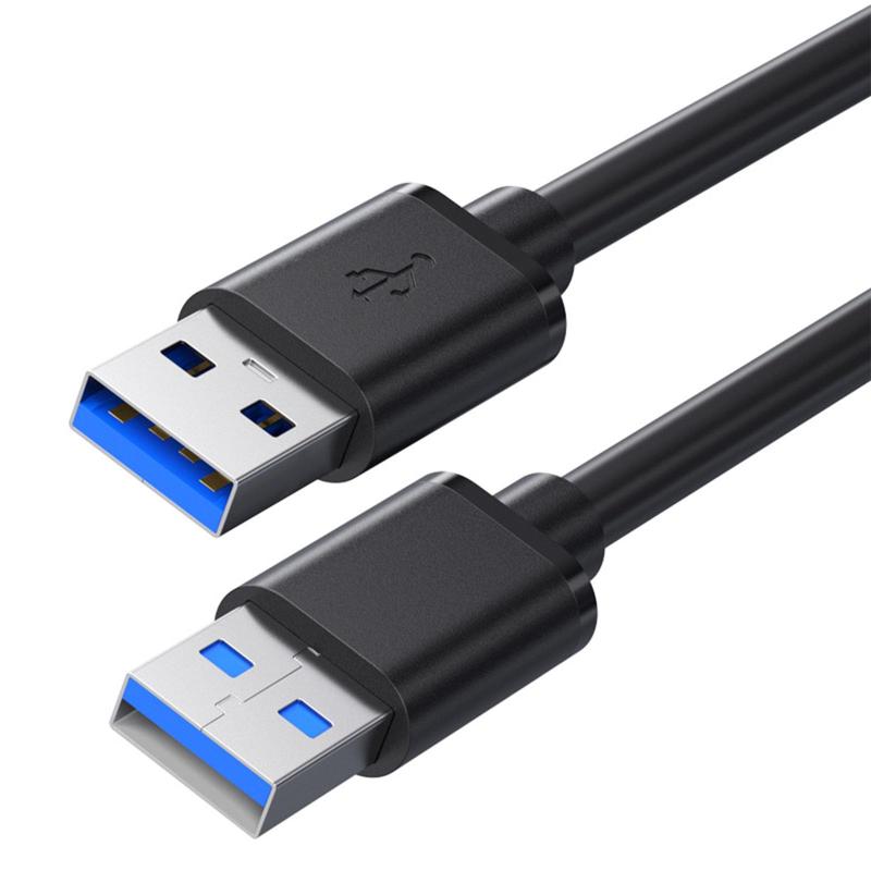 USB ケーブル USB3.0 オス-オス 高速输送 高耐久性 PVC素材で丈夫で長持ち プラグアンドプレイ PC本体/ノートパソコン/スマートテレビ/プロジェクタなどに対応
