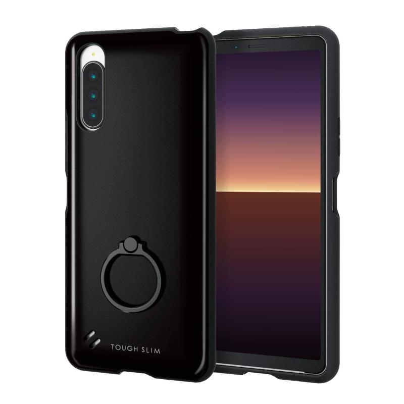 乐天商城 - エレコム Xperia 10 II ケース TOUGH SLIM 耐衝撃×薄軽×リング [エアークッションで衝撃吸収] フィンガーリング付