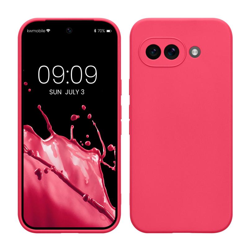 乐天商城 - kwmobile スマホケース Google Pixel 9a対応 ケース - スマートフォン バックカバー TPU 耐衝撃 ネオンピンク