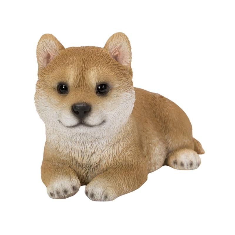 乐天商城 - ウービア リラックス子柴犬 11.5×6.5×7cm 人形 フィギュア 置き物 アニマル 動物 ガーデン 装飾 犬 イヌ H21413