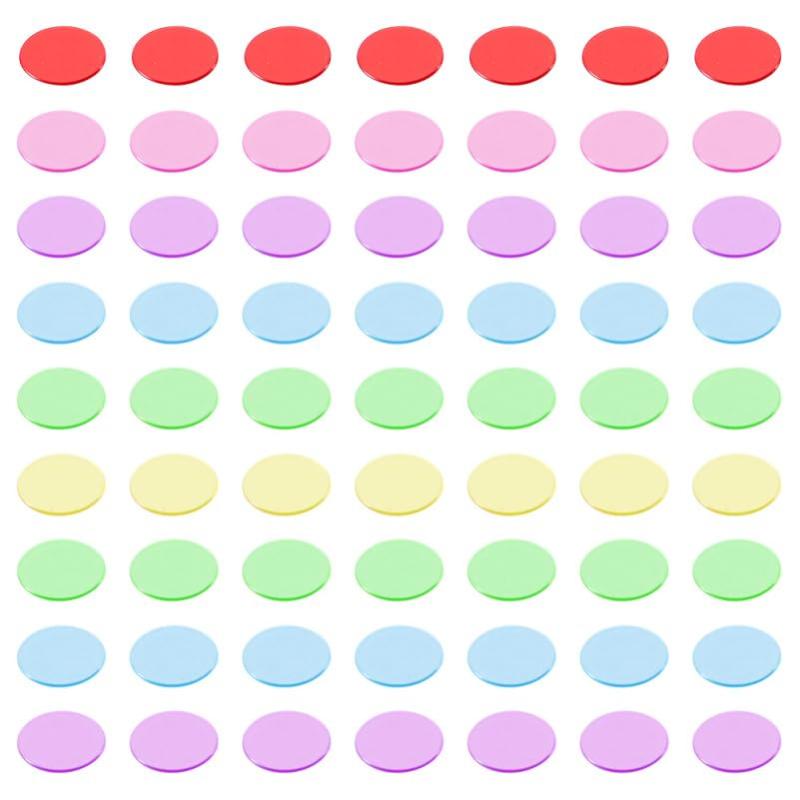 ifundom ビンゴチップ300個セット ビンゴゲーム用ポーカーチップ 丈夫なプラスチック 滑らかな表面 ビンゴアクセサリー 報酬チップ 使いやすい ランダムカラー