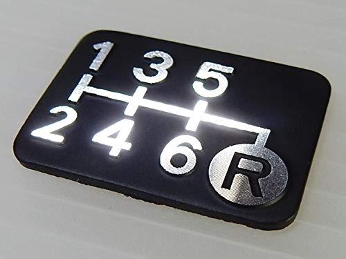 Tuningfan ダイヤカット シフトパターンプレート 右下R 6MT車用 SPP-K602Tuningfan　ダイヤカット シフトパターン プレート　右下リバース 6速MT 車用アルミ製　プレス成型　文字面マイクロダイヤカット仕上げサイズ：縦16mm 横22mm3M社製超強力両面テープ付属日本製　Made in Japan