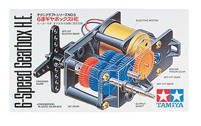 乐天商城 - タミヤ テクニクラフトシリーズ No.5 6速ギヤーボックス HE 72005
