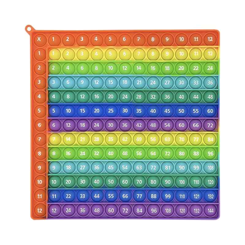 [Sorave] プッシュポップ 計算 かけ算 たし算 九九 両面 12×12 スクイーズ玩具 command-10015977 コマンド サンプル画像2