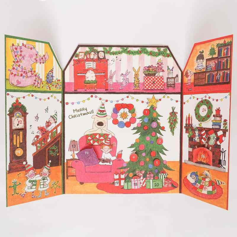 乐天商城 - ココちゃん グリーティングライフ クリスマス アドベントカレンダー RY-892 赤