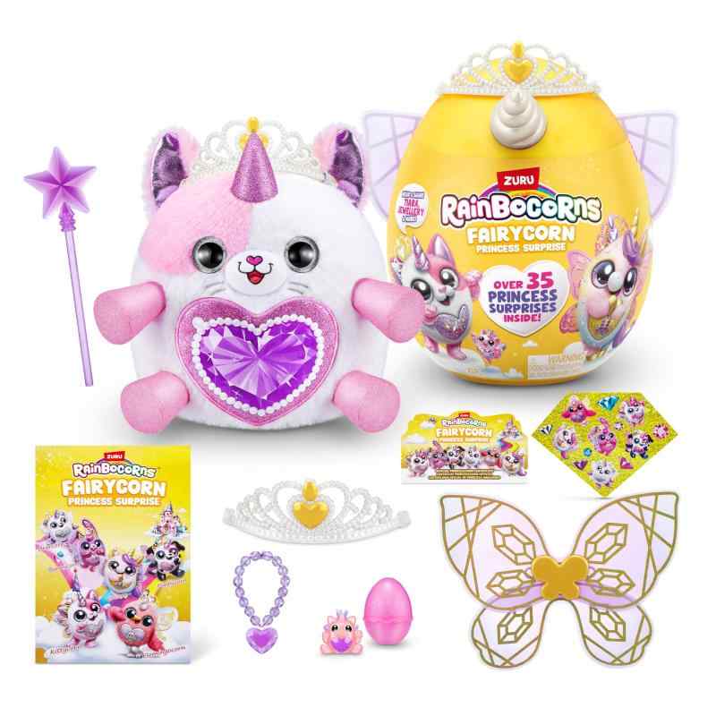 Rainbocorns Fairycorn Princess Series 6 Kitty - Peluche Coleccionable - Magical Fairy Princess Surprises, Cuddle Plush Animal d