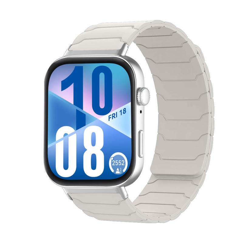 コマンドの[Hinnwer] シリコン バンド Huawei Watch Fit 5 Pro/Fit 5 / Huawei Watch Fit 4 Pro/Fit 4 / Fit 3 対応 スマートウォッチ バンド 磁気シリコン 時計ベルト マグネット スポーツ｜アングル2