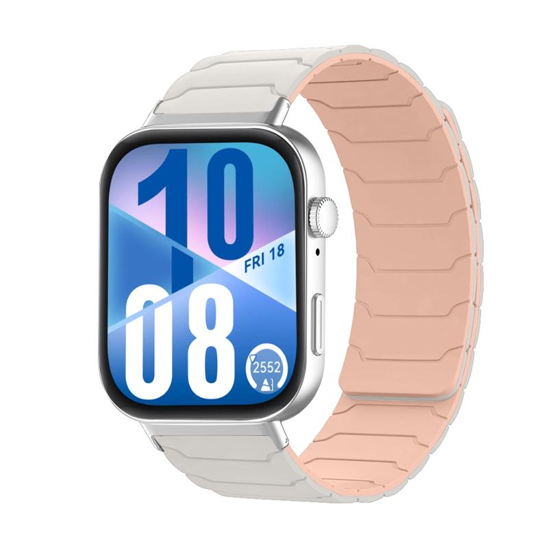 コマンドの[Hinnwer] シリコン バンド Huawei Watch Fit 5 Pro/Fit 5 / Huawei Watch Fit 4 Pro/Fit 4 / Fit 3 対応 スマートウォッチ バンド 磁気シリコン 時計ベルト マグネット スポーツ｜アングル3