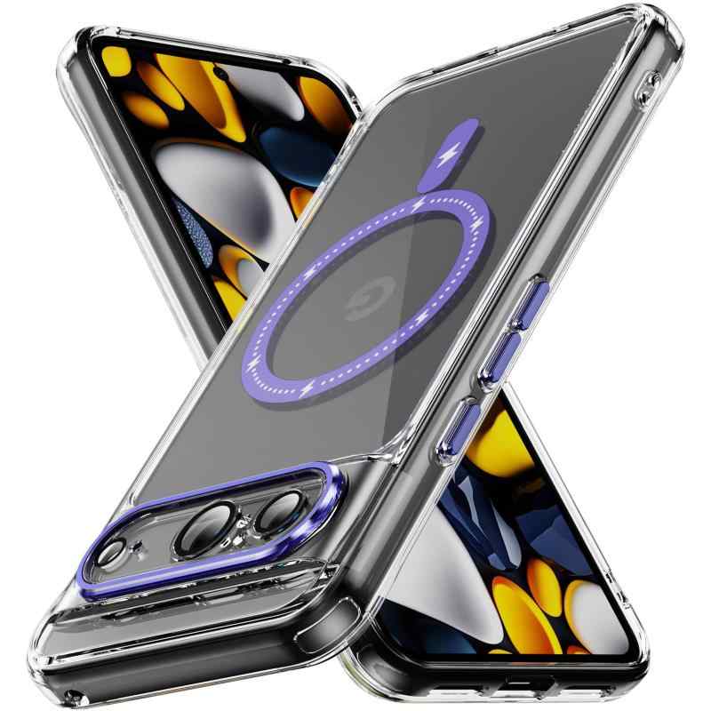Google Pixel 8 ケース magsafe充電対応 2重構造 黄変防止 カメラ保護 薄型 クリア 耐衝撃 カバー