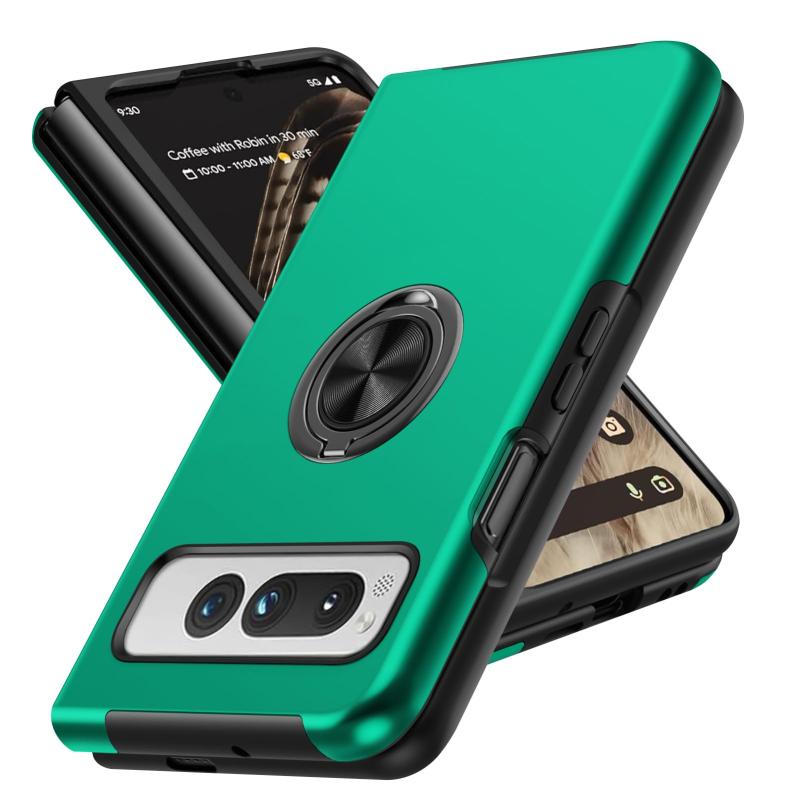Google Pixel Fold ケース リング付き 耐衝撃 tpu フルプロテクトデザイン スマホケース 軽量 薄型 スタンド機能 全面保護 擦り傷防止 落下防止 米軍MIL規格 車載ホルダー対応 取り出し易い グーグ