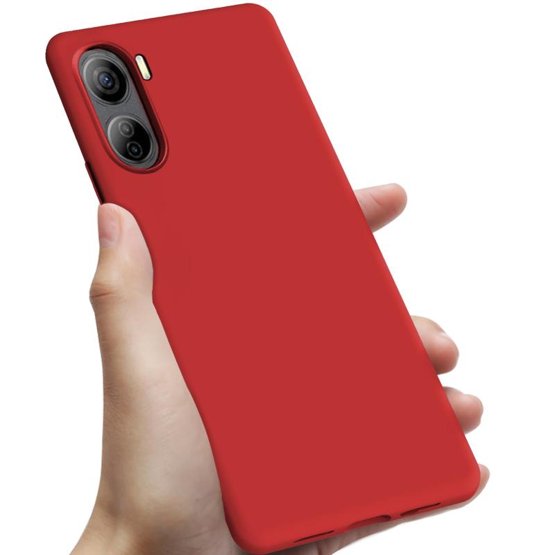 ZTE Libero 5G IV ケース Libero 5G IV 用ケース 耐衝撃 薄型 スリム A302ZT カバー TPU カメラ保護 ワイヤレス充電 ケース ストラップホール 指紋 防止 スマホケース 赤 108-LiberoIV