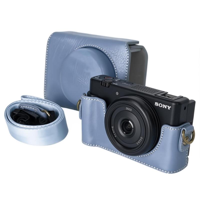 乐天商城 - ソニー 用 Sony 用 VLOGCAM ZV1F 用 カメラ zv1f ケース ITARUKEN ZV-1F カバー zv1f zv-1f PUレザー 全面保護型 三脚穴有り ショルダーストラップ付き ブルー