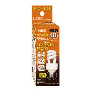 乐天商城 - NEC(エヌイーシー) 電球形蛍光ランプD形40W電球色(E17) EFD10EL7E17C3C