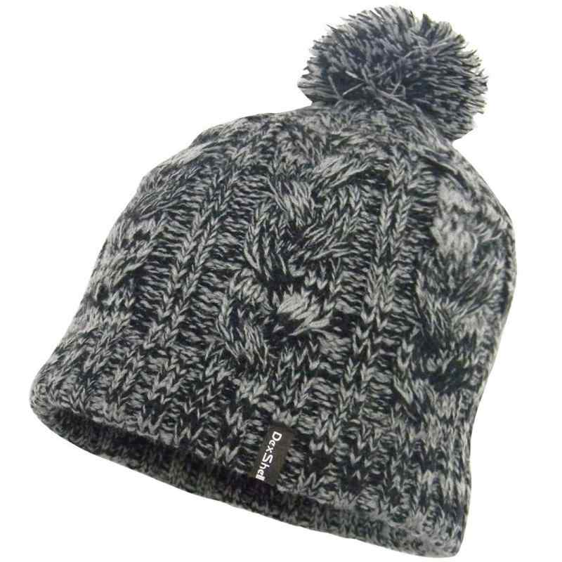 DexShell(デックスシェル) 防水通気帽子 Cable POMPOM (ケーブルポンポン帽) DH342G グレー F