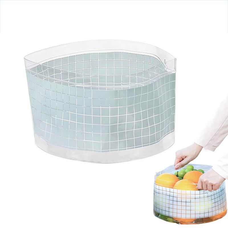 yowodana 折りたたみ 折り畳み バケツ 洗面器 自立式 キャンプ 水鉢 携帯用 洗濯バケツ pvc 多機能 再利用可能 超コンパクト透明 折り畳み 省スペース アウトドア 多機能 便利グッズ 6L