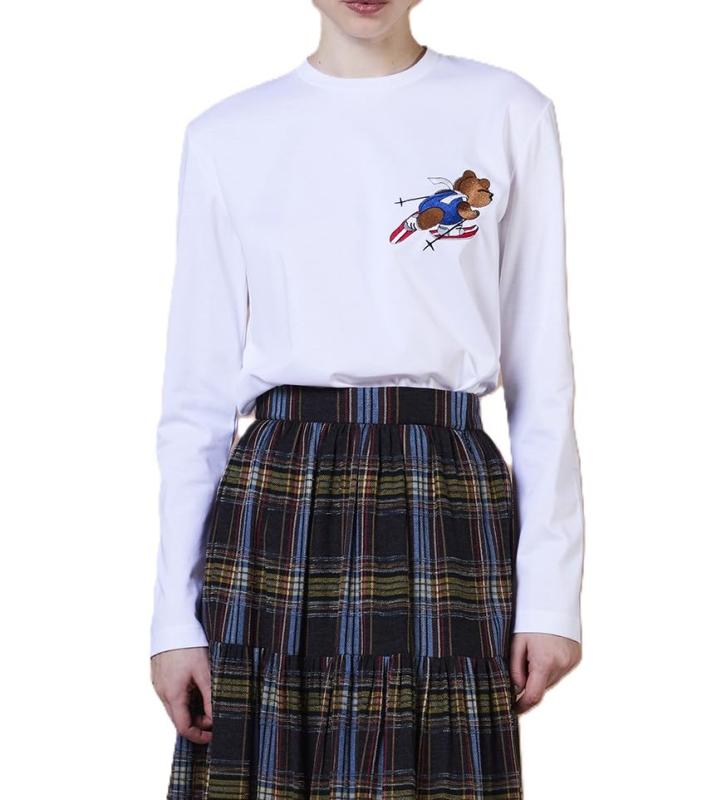 DOUBLE STANDARD CLOTHING(ダブルスタンダードクロージング) スーピーコットン ベア刺繍ロンT0208-260-253レディース