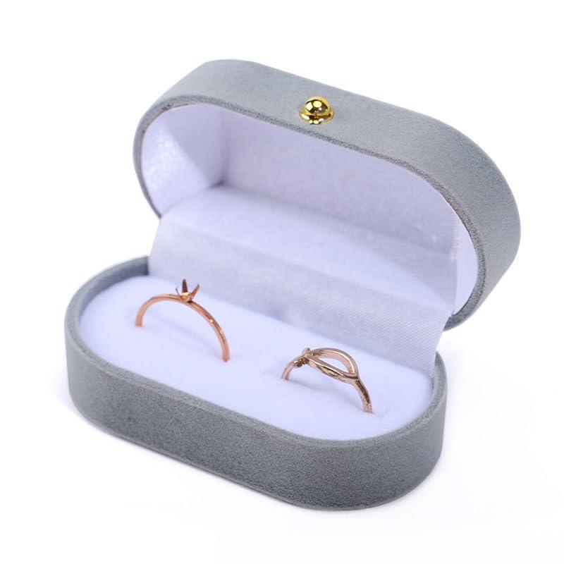 指輪ケース ギフトボックス 2個用ベルベット リングケース 婚約リングボックス ジュエリーギフト指輪収納用箱 ポケットサイズ プロポーズ用 サプライズ