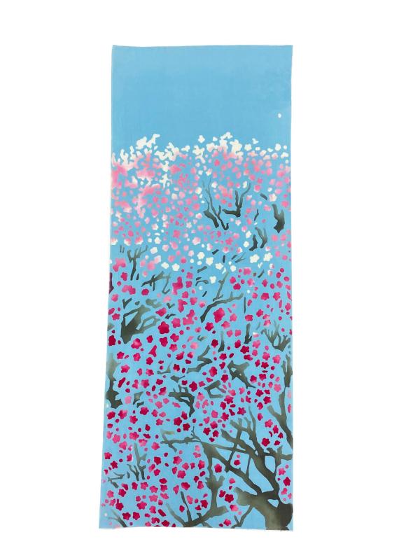 ヤギセイ 注染手ぬぐい 『梅』 季節の植物 伝統工芸 日本製100年以上前から続く伝統的な染色技法『注染』で染め上げた手ぬぐい綿100％・日本製サイズ：34×90cm