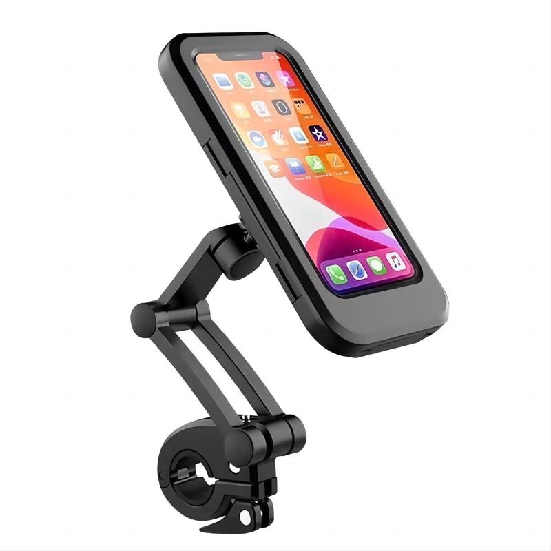 バイク用マウントステー・ホルダー 防水 スマートフォン ホルダー マグネット式 高さ自由調整 振動 吸収 スタンド 片手 操作 調整可能 システム 原付 オートバイ タッチスクリーン 対応 ア