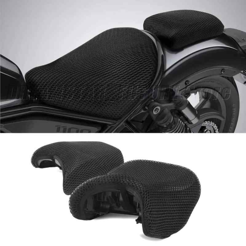 SPEEDBUMP レブル250 REBEL CM300 1100 CMX 1100 rebel 250 CMX500 Eliminator 500 400 SE E400 E450 E500適用 3Dオートバイ保護シートクッションシートカバー [並行輸
