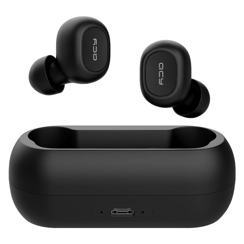 QCY T1 Bluetooth 5.0 完全ワイヤレスイヤホン 自動ペアリング 自動ON/OFF 両耳通話 Hi-Fi 全指向性 マイク搭載 《メーカー1年》 ノイズキャンセリング TWS IPX4 防水 防汗 ブルートゥース イヤホン command-10028526 コマンド パッケージ画像