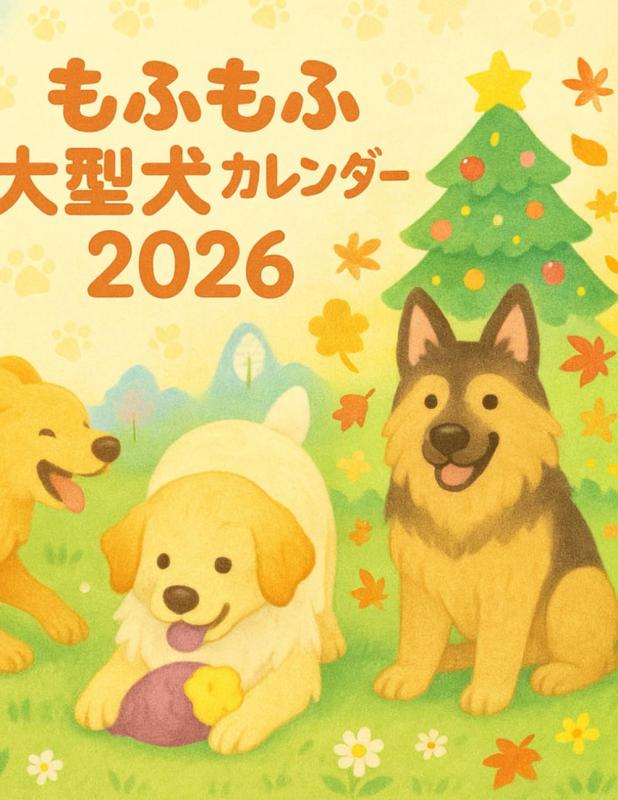 「もふもふ大型犬カレンダー2026」: かわいい大型犬たちと一年を一緒に過ごそう command-10047060 コマンド パッケージ画像